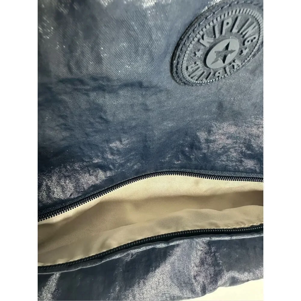 Kipling Large Tote Purse Blue Kipling Dome Organizer Bag No Shoulder Strap *Note